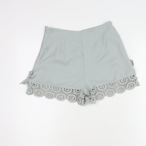 Miss Selfridge Petites Grey Lace Accents Women's Shorts