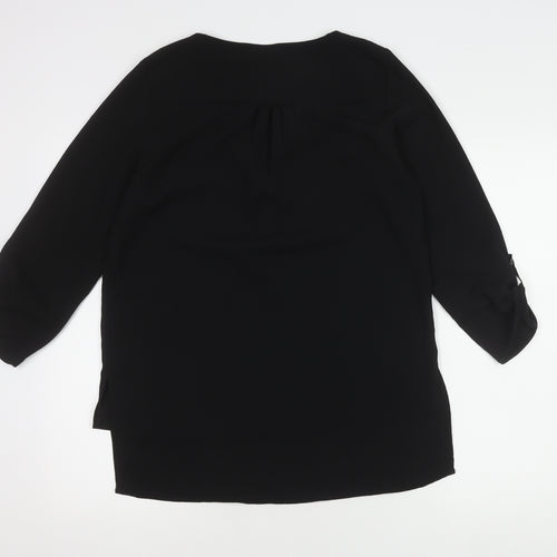 Vero Moda Women's Black 3/4 Sleeve Top M