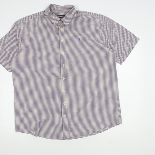 Farah Men's XL Check Button-Up Short Sleeve Shirt