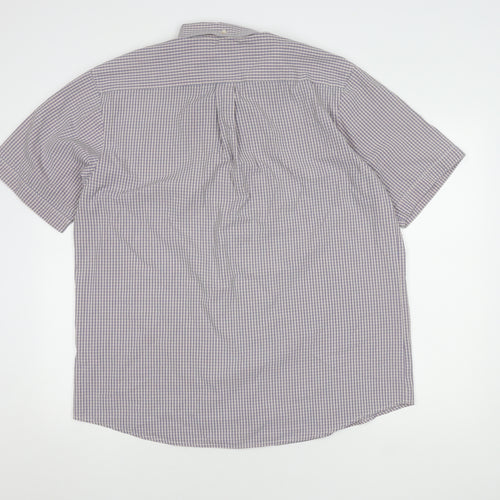 Farah Men's XL Check Button-Up Short Sleeve Shirt