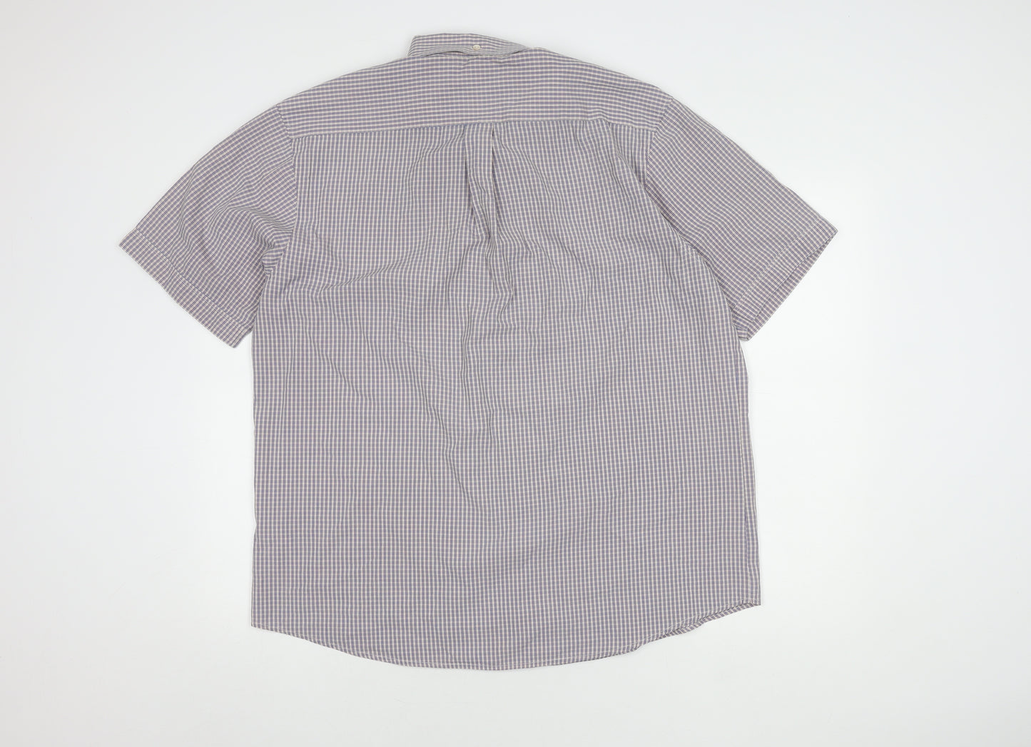Farah Men's XL Check Button-Up Short Sleeve Shirt