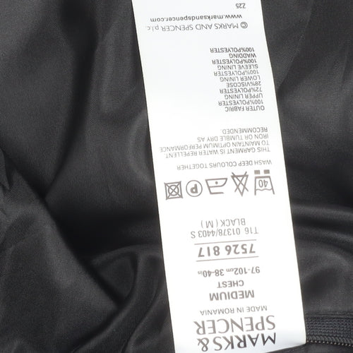 Marks and Spencer Men's Black Medium Coat