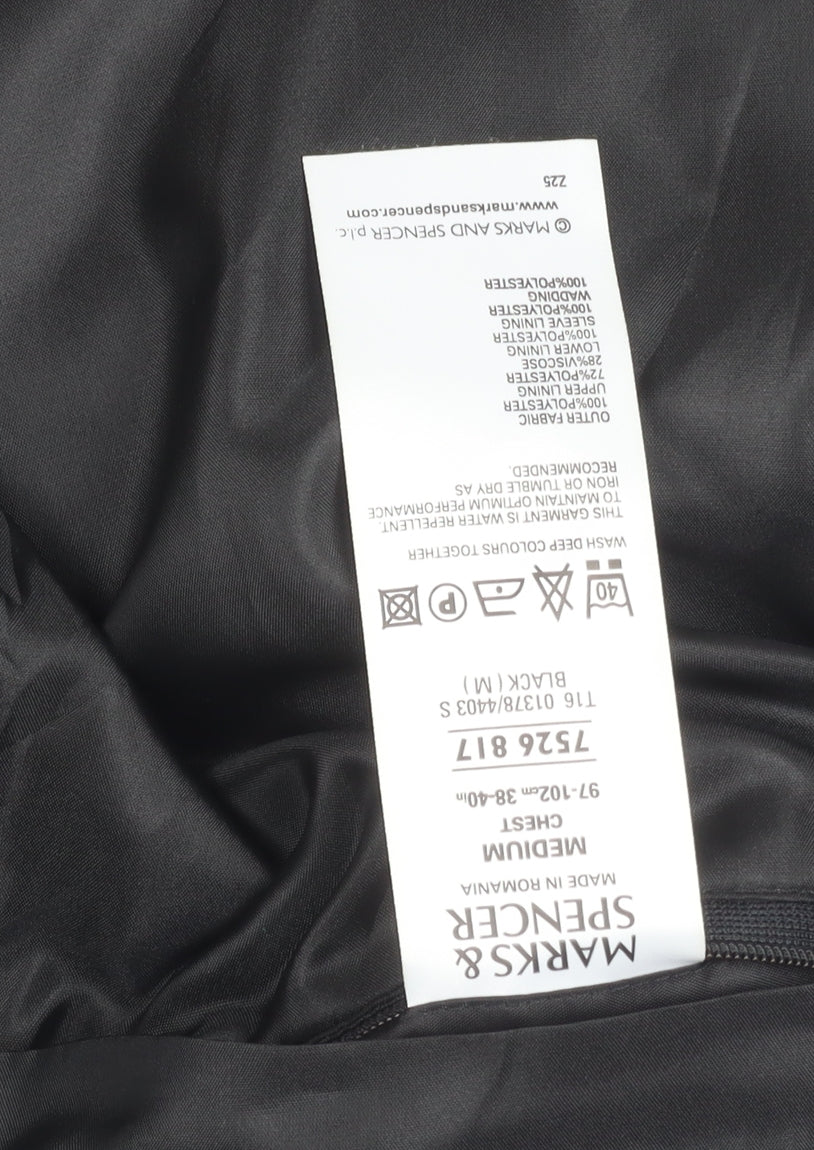 Marks and Spencer Men's Black Medium Coat