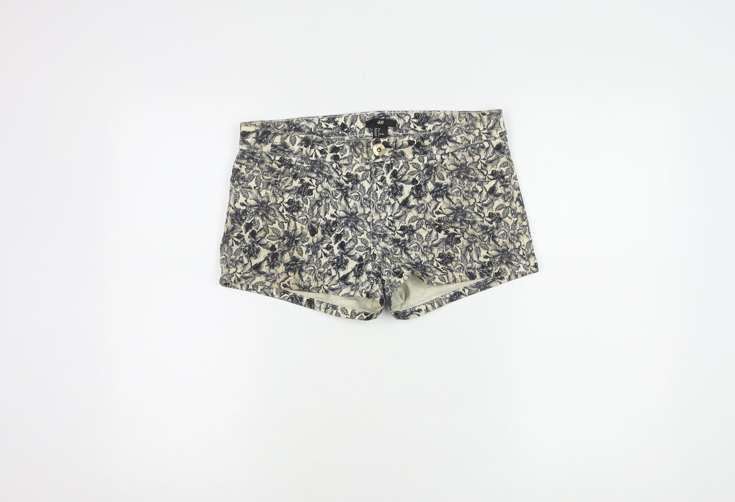 H&M Women's Floral Shorts Multicoloured Size 10