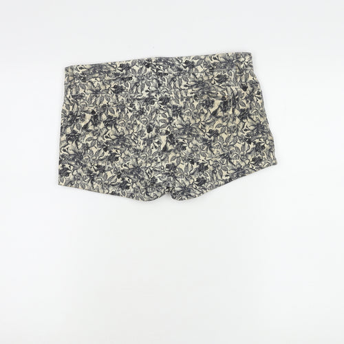 H&M Women's Floral Shorts Multicoloured Size 10