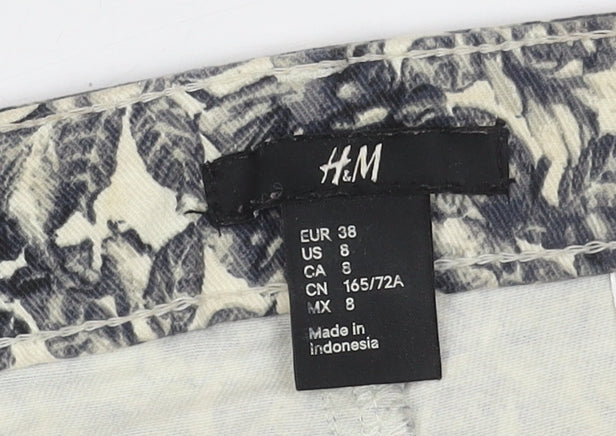 H&M Women's Floral Shorts Multicoloured Size 10