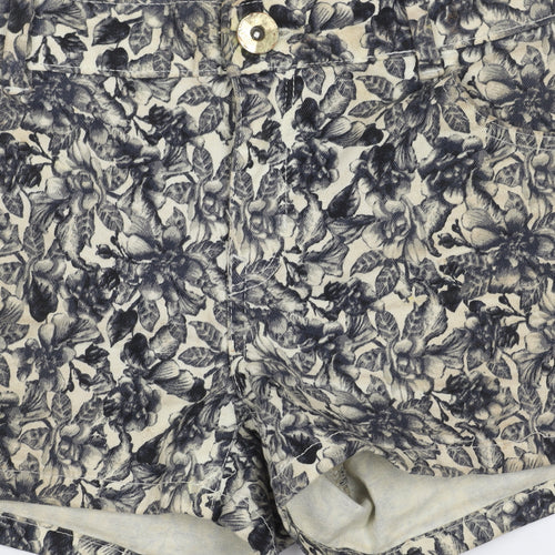 H&M Women's Floral Shorts Multicoloured Size 10