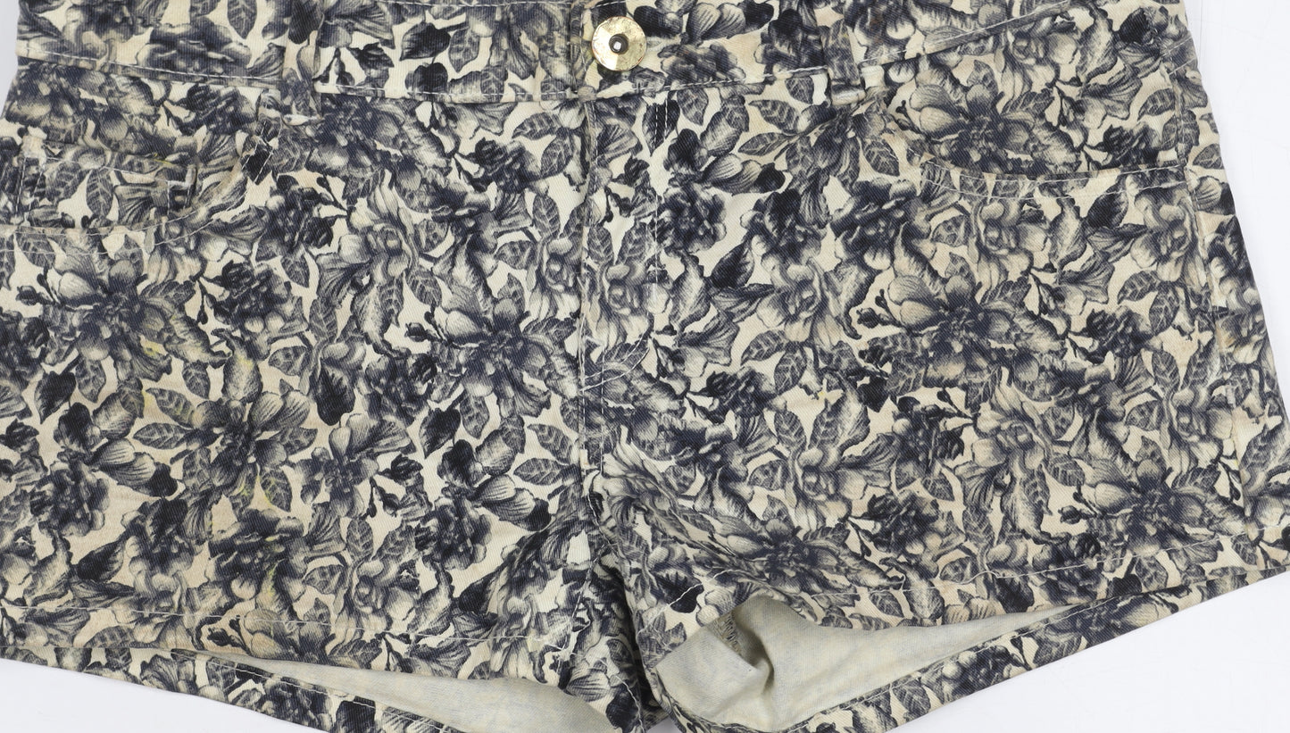 H&M Women's Floral Shorts Multicoloured Size 10