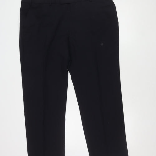 Marks and Spencer Men's Black Regular Fit Trousers
