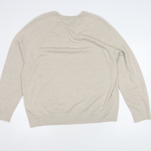 BR Men's Beige Wool Pullover Jumper XL