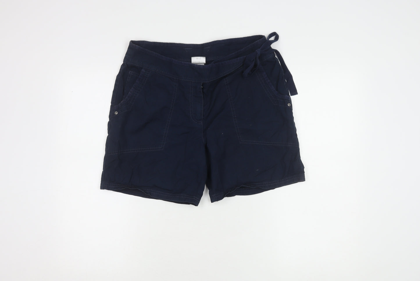 Next Women's Blue Utility Shorts Size 12 - Casual Cotton Comfort