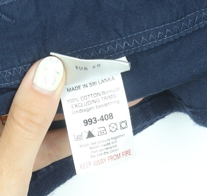 Next Women's Blue Utility Shorts Size 12 - Casual Cotton Comfort