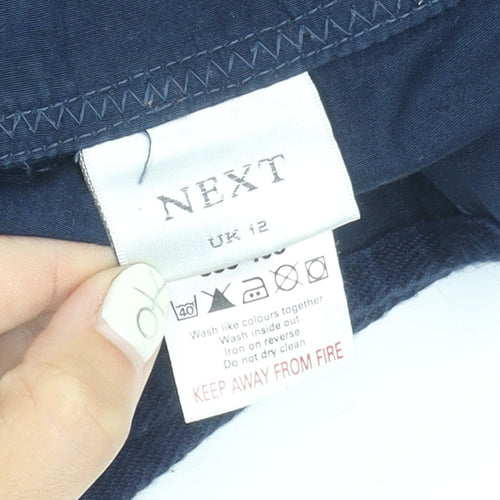 Next Women's Blue Utility Shorts Size 12 - Casual Cotton Comfort