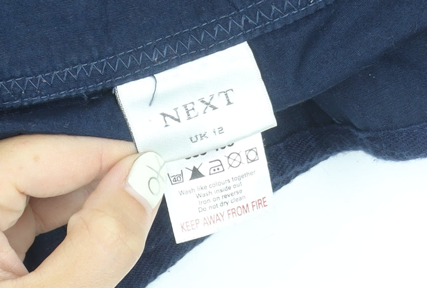 Next Women's Blue Utility Shorts Size 12 - Casual Cotton Comfort