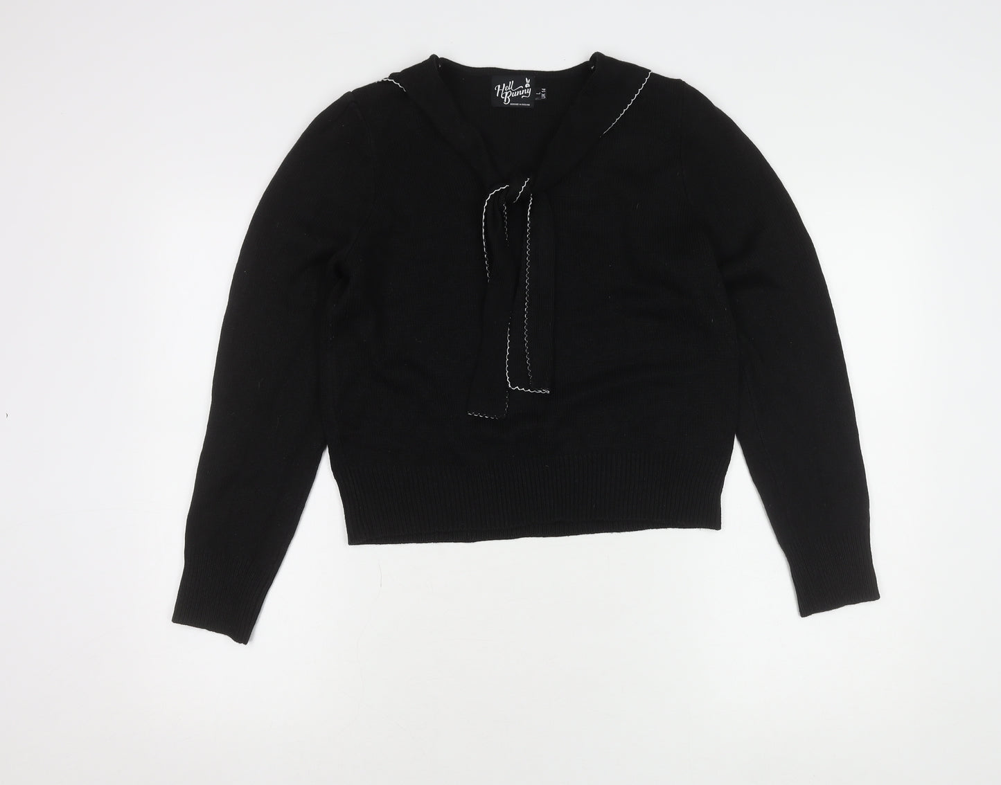 Hell Bunny Women's Black Jumper Size 14