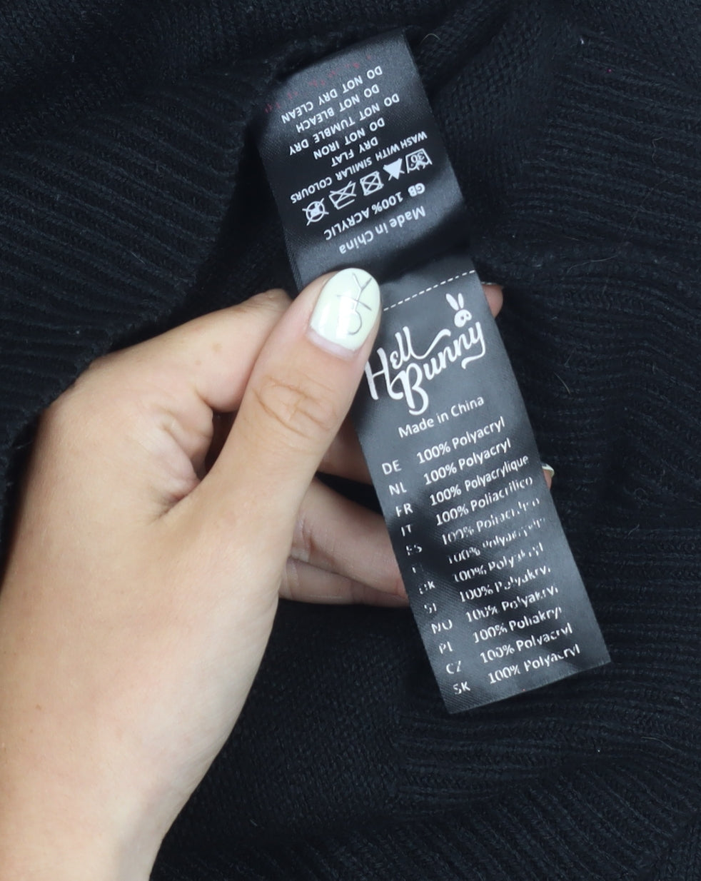 Hell Bunny Women's Black Jumper Size 14