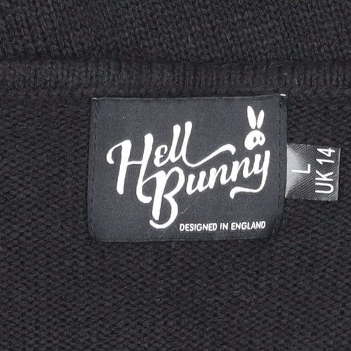 Hell Bunny Women's Black Jumper Size 14