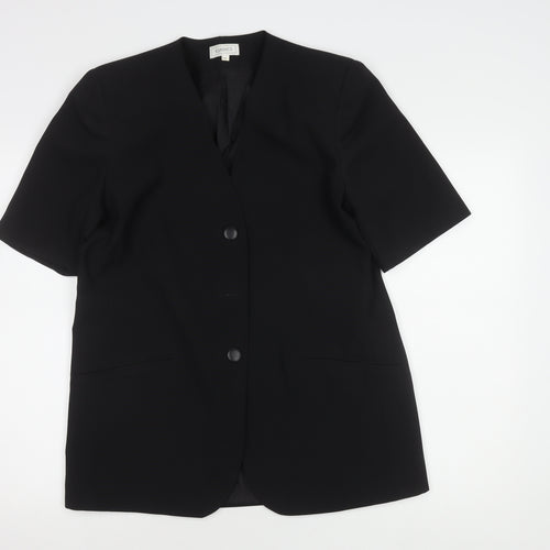 Classics Black Women's Blazer Size 14 Short Sleeve