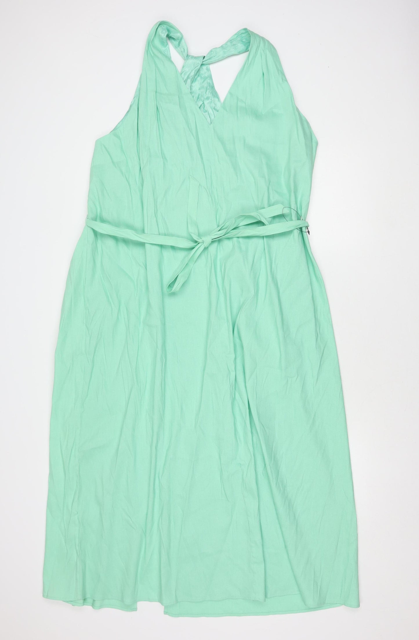 Marks and Spencer Women's Green Wrap Dress Size 24
