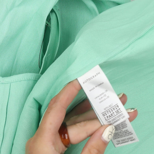 Marks and Spencer Women's Green Wrap Dress Size 24
