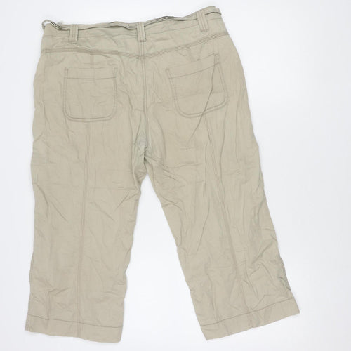 Marks and Spencer Women Beige Size 14 Casual Trousers