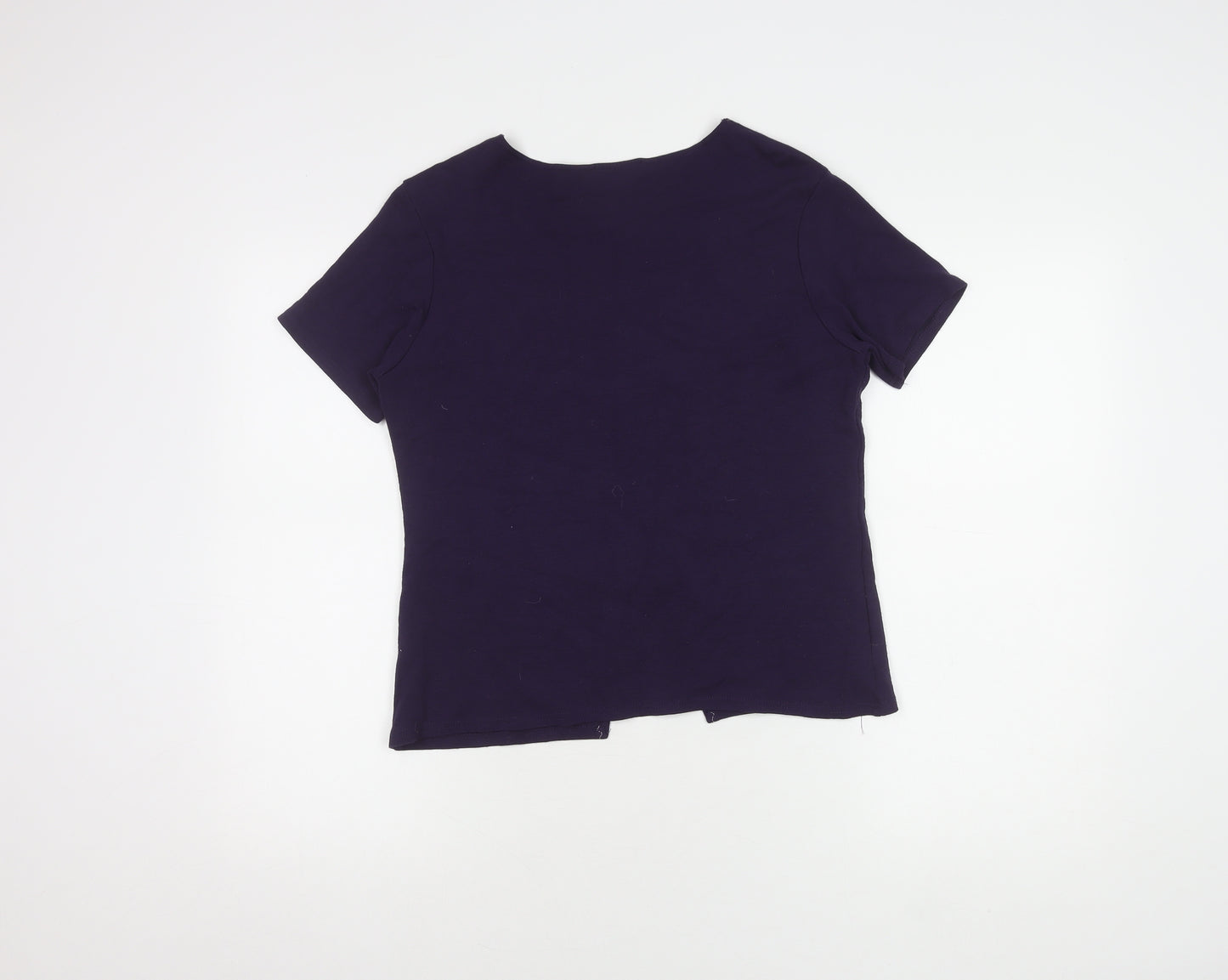 Touch Collection Women's Purple Wrap T-Shirt - Size 14