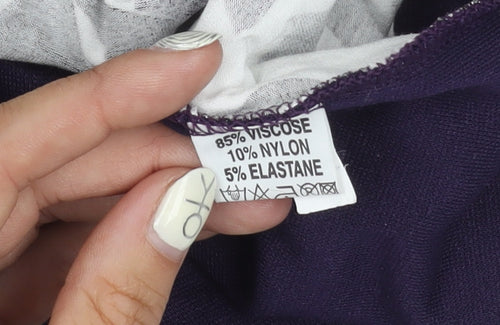 Touch Collection Women's Purple Wrap T-Shirt - Size 14