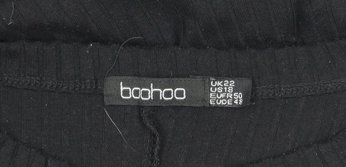 Boohoo Women's Black T-Shirt Plus Size 22