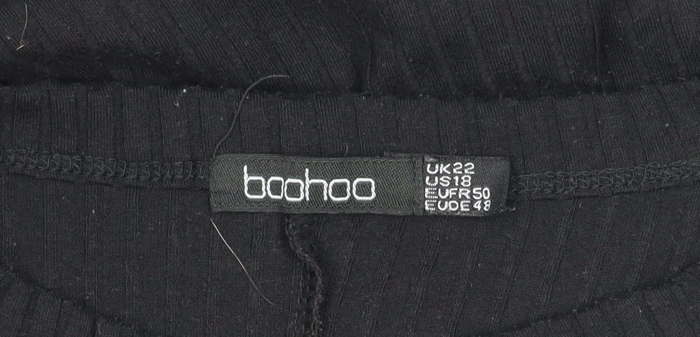 Boohoo Women's Black T-Shirt Plus Size 22