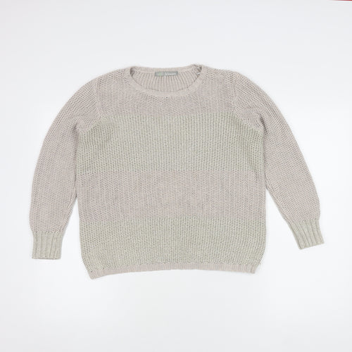 Marks and Spencer Women's Beige Knit Pullover Jumper UK 14
