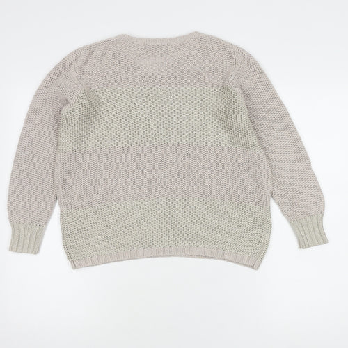 Marks and Spencer Women's Beige Knit Pullover Jumper UK 14
