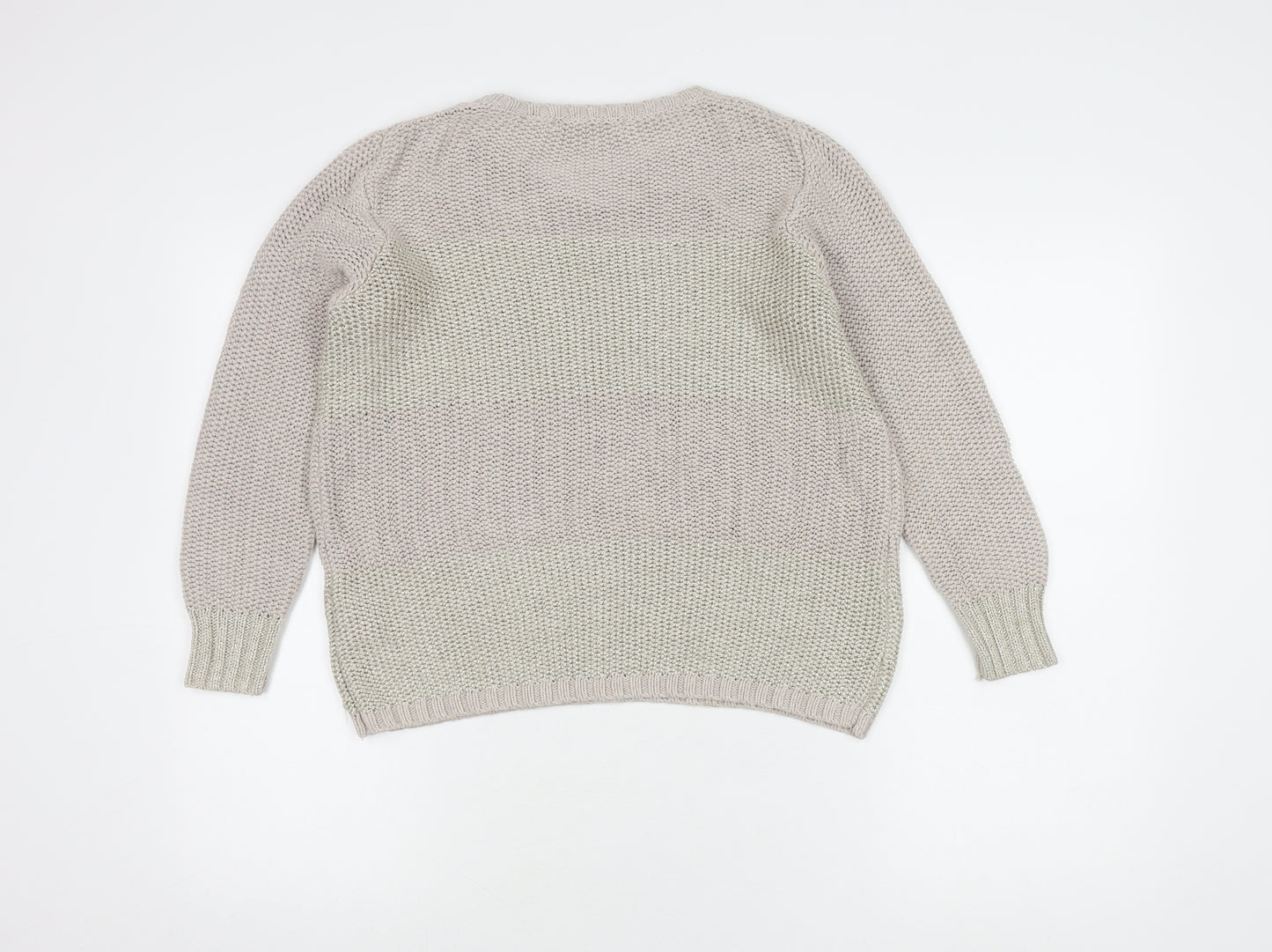Marks and Spencer Women's Beige Knit Pullover Jumper UK 14