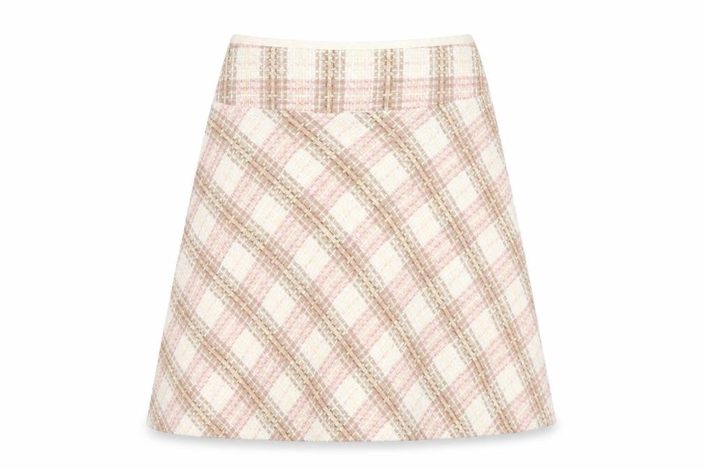 Front view of Zara Women's Multicoloured A-Line Skirt, size 12
