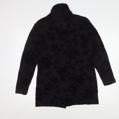 K.S. Selection Women's Black Floral Button-Up Shirt