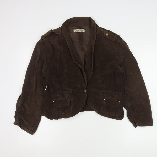 Noa Noa Women's Brown Blazer Size 12 Regular Fit