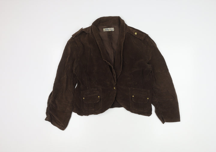 Noa Noa Women's Brown Blazer Size 12 Regular Fit
