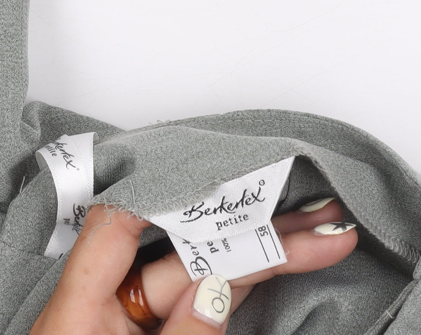 Berketex Women's Grey Straight Trousers Size 10 Petites