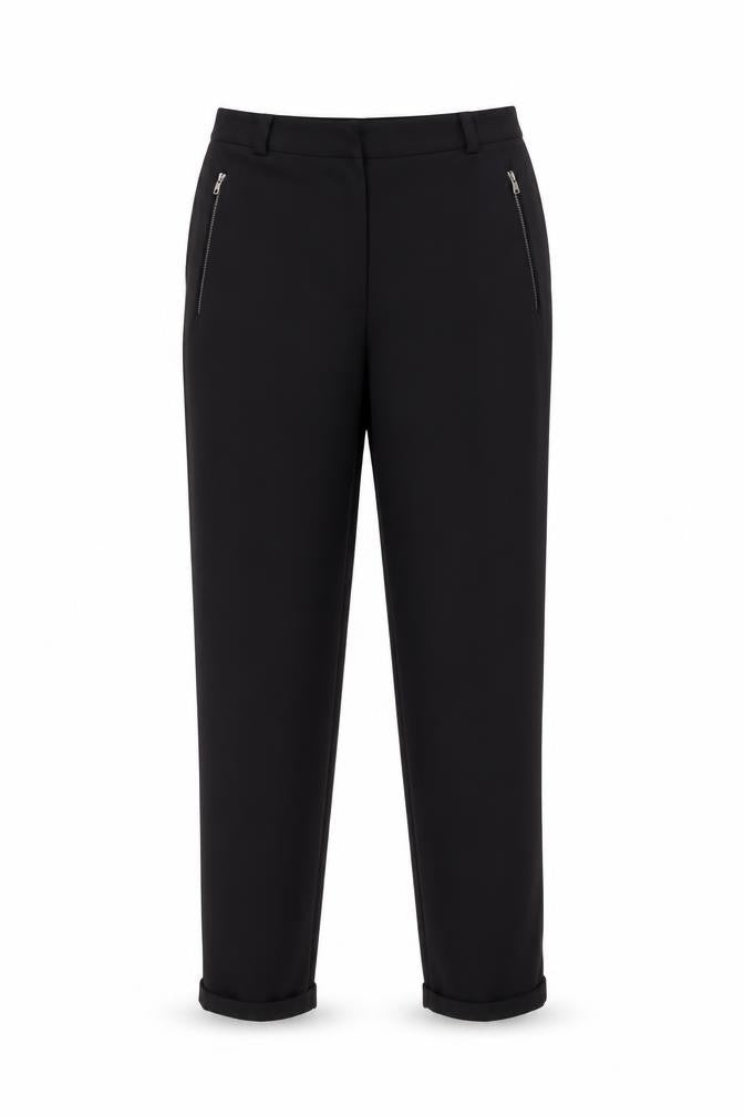 Front view of French Connection Women's Black Ankle Trousers, size 8