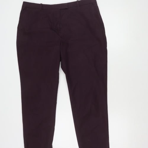 Marks and Spencer Women’s Purple Regular Trousers
