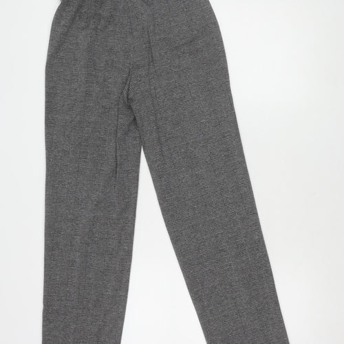 Marks and Spencer Women's Grey Check Trousers Size 10