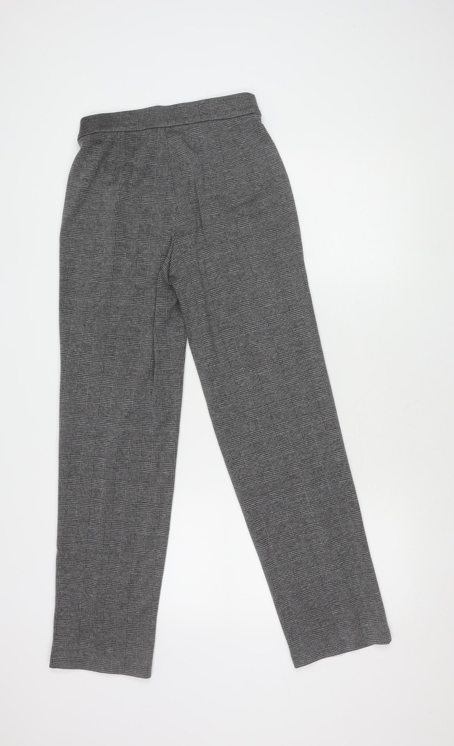 Marks and Spencer Women's Grey Check Trousers Size 10