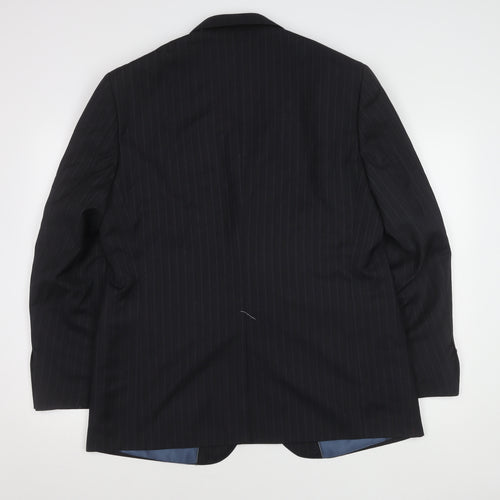 Marks and Spencer Men's Grey Striped Blazer, M