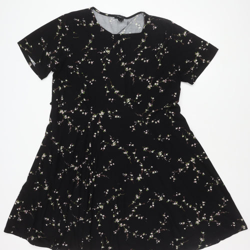 New Look Women's Black Floral Dress Size 24 Plus