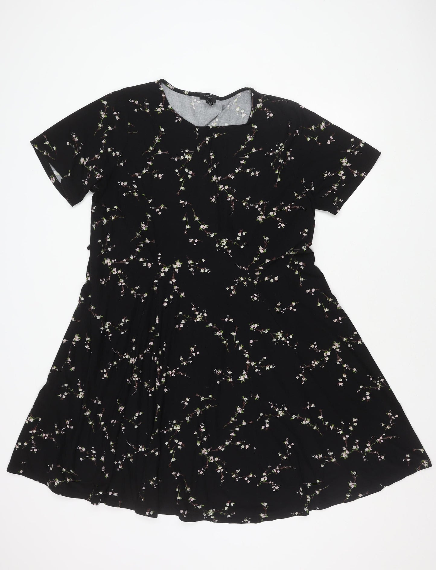 New Look Women's Black Floral Dress Size 24 Plus
