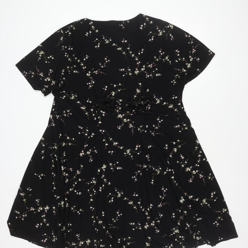 New Look Women's Black Floral Dress Size 24 Plus