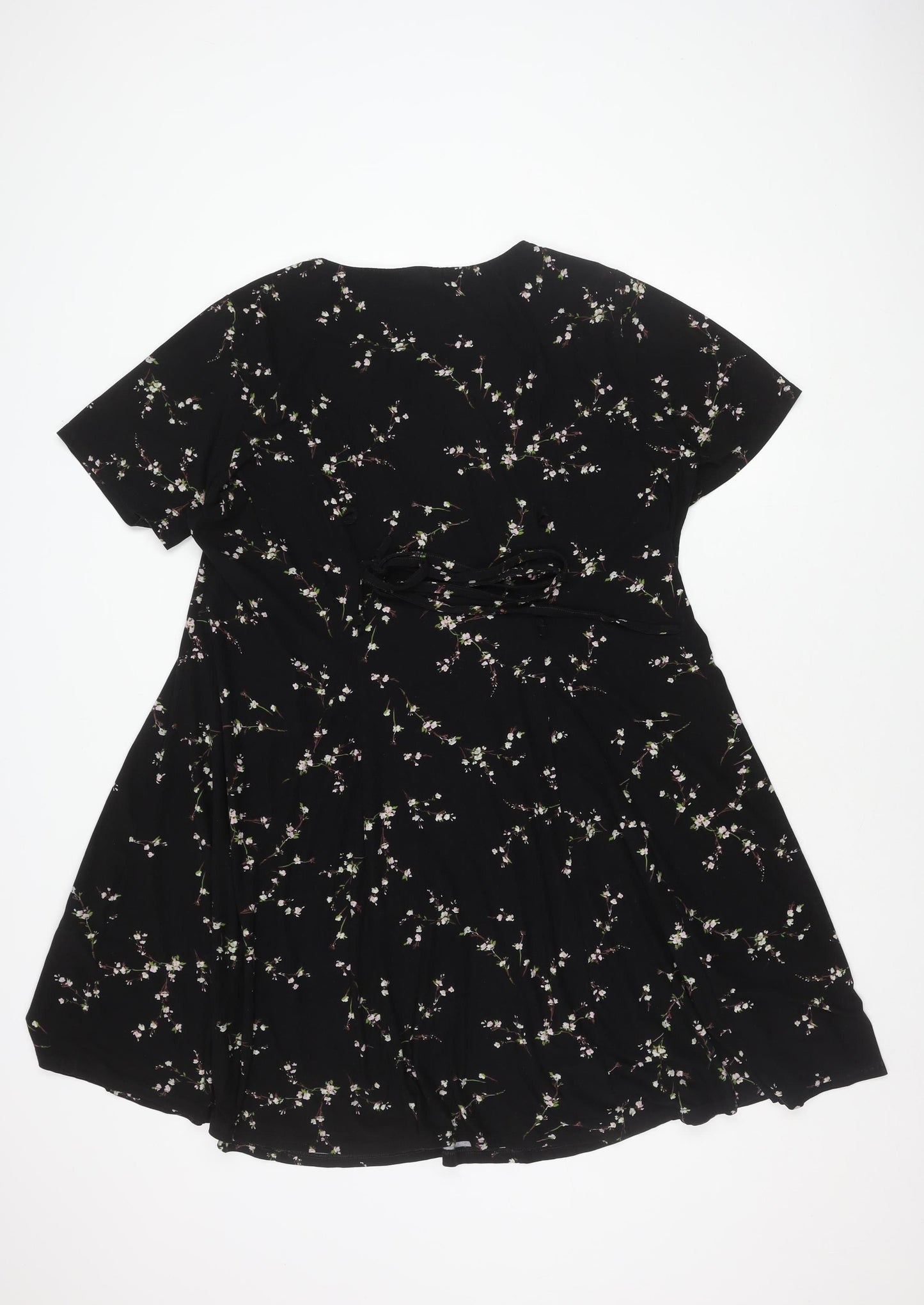 New Look Women's Black Floral Dress Size 24 Plus