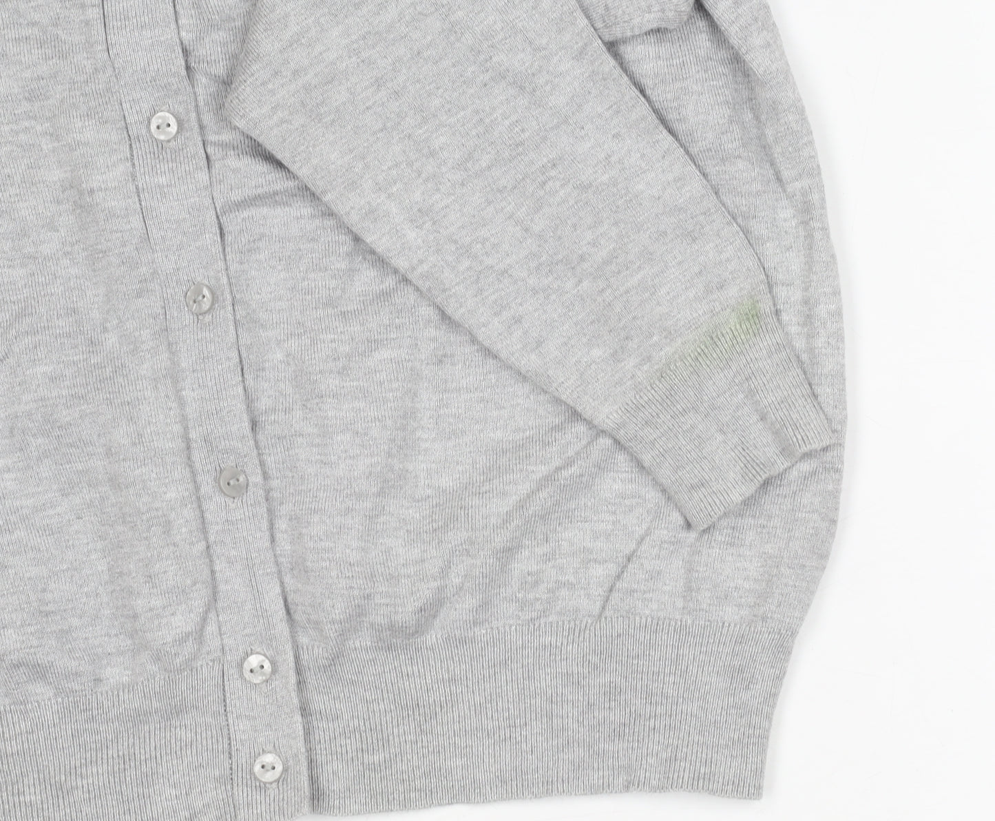 Marks and Spencer Women's Grey Cardigan, Size 14, Long Sleeve