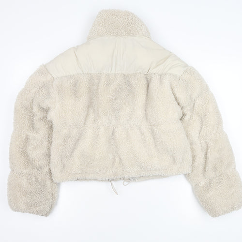 H&M Women's Beige 2XS Cropped Puffer Jacket