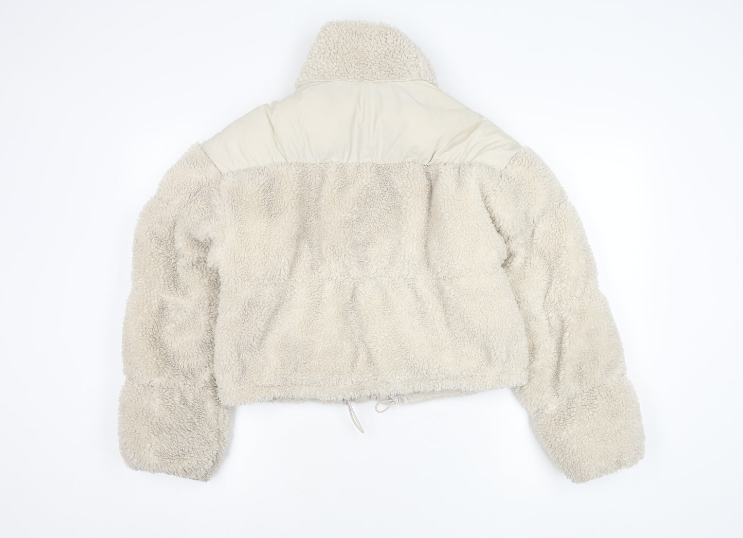 H&M Women's Beige 2XS Cropped Puffer Jacket