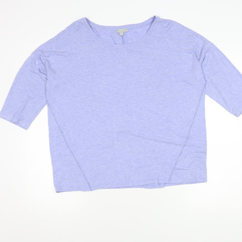 Pure Collection Women's Blue 3/4 Sleeve Top Size 16